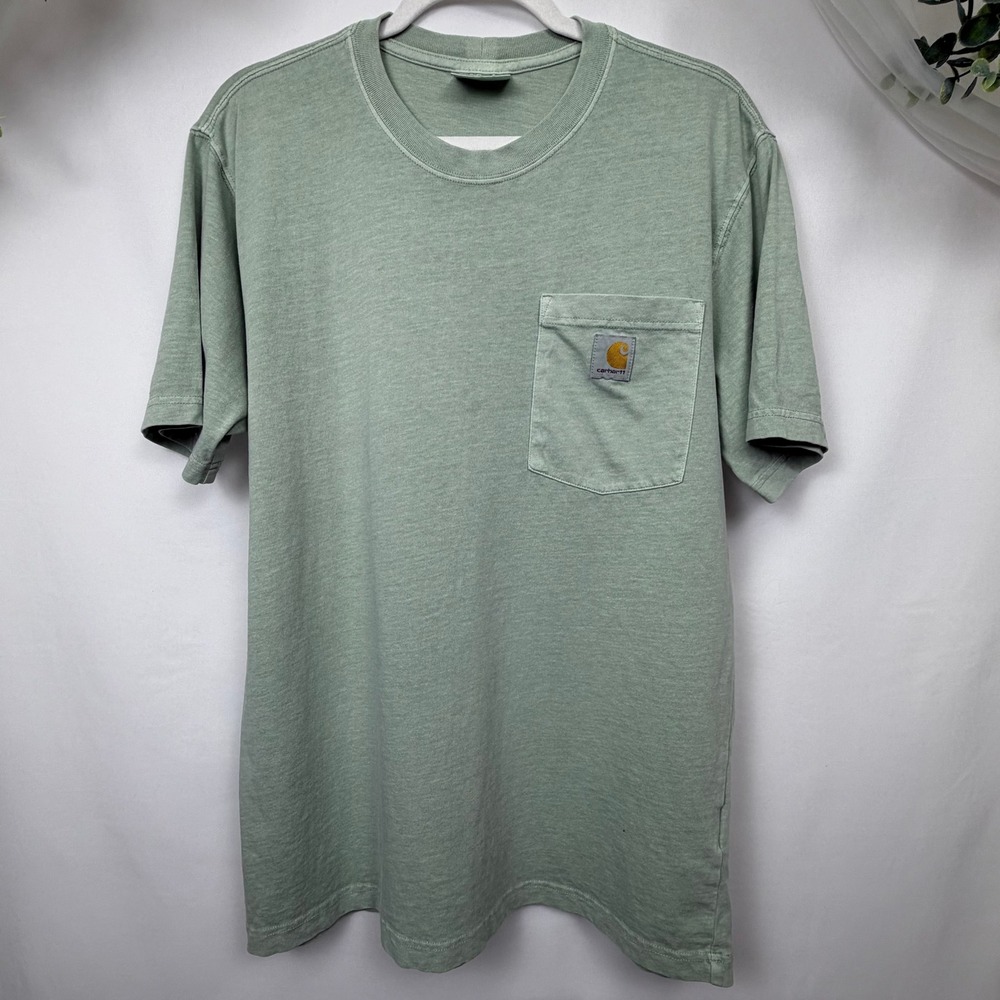 Carhartt Mens Relaxed Fit Pocket T-Shirt Sage Green TK6252-M Medium